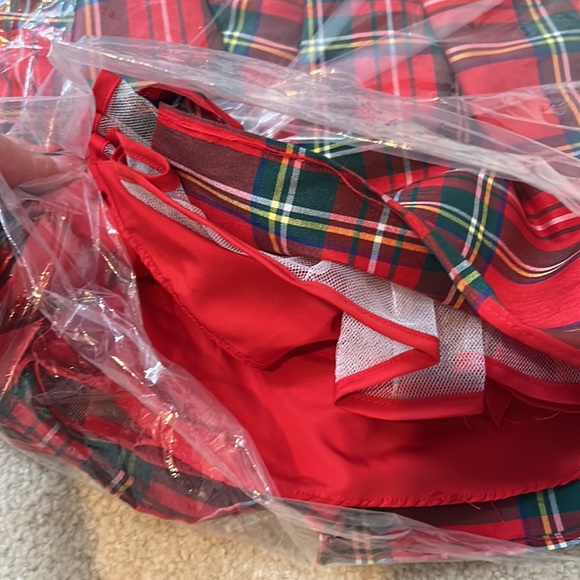 NWT never worn new girls 18 month Christmas plaid dress velvet jacket tartan - Picture 2 of 4